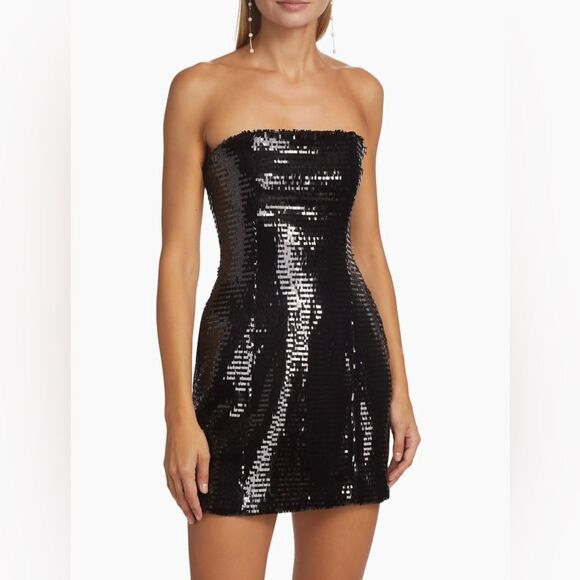 A.L.C. Elsie Strapless Paillette Sequin Minidress size 8 - Picture 2 of 15